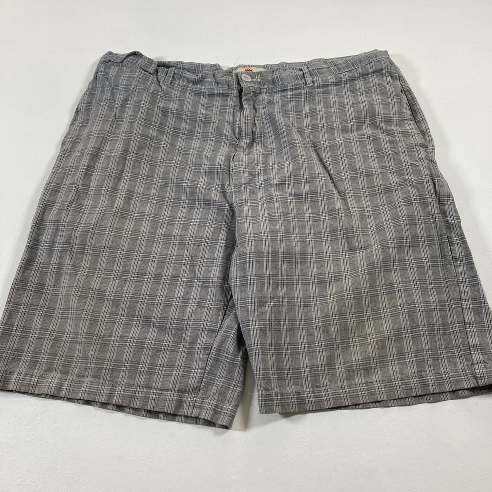 CANTERBURY of NEW ZEALAND Men's Shorts Size 40 Gray Flat Front Cotton Casual